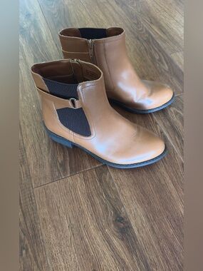 St. John's Bay Cognac Ankle Booties with Side Elastic